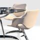 Ensemble Euro Steel International Space Age : Table Verre & 4 Chaises