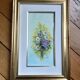 Watercolor under glass "Bouquet of Flowers", Italy