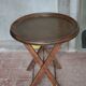 Small folding coffee table with a wooden top and brass in the Napoléon III style.