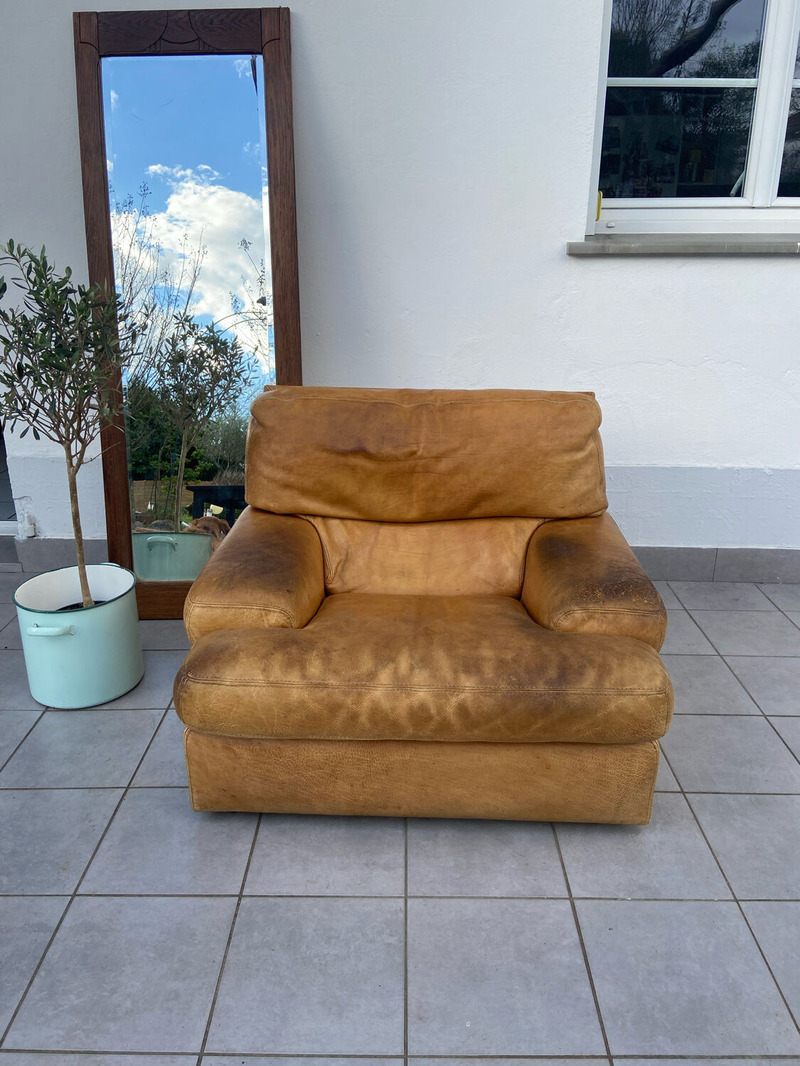 Leather armchair