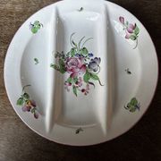 7 Asparagus Plates Late 19th Century Opaque Earthenware Luneville France