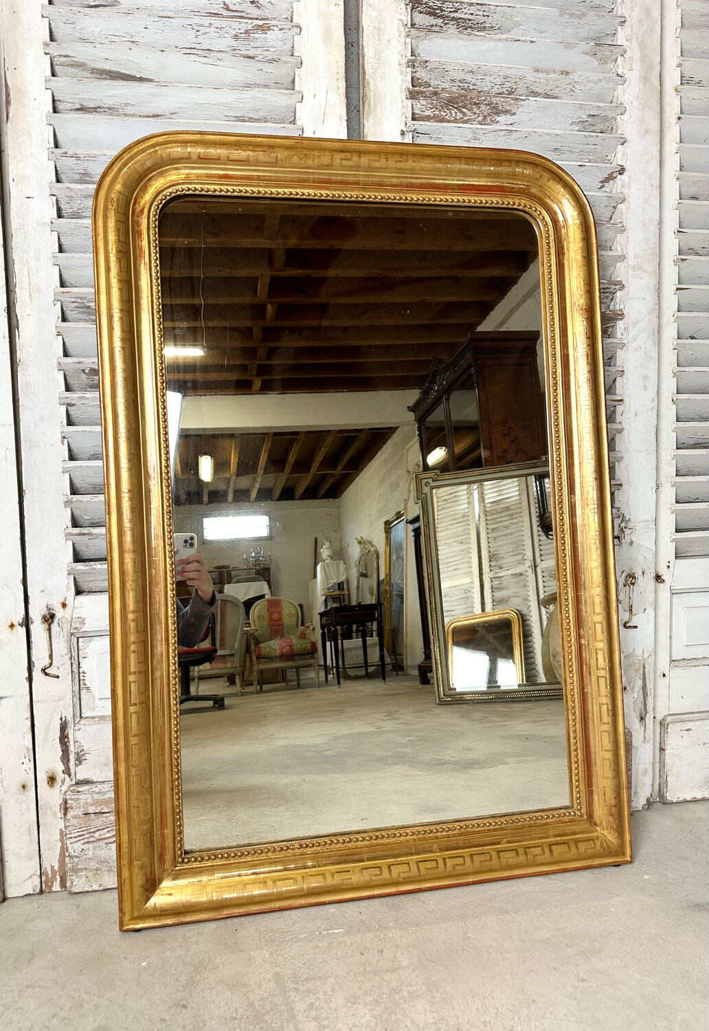 Louis Philippe golden mirror Greek frieze