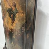 Half-moon corner cabinet decorated with a biblical scene, 19th century