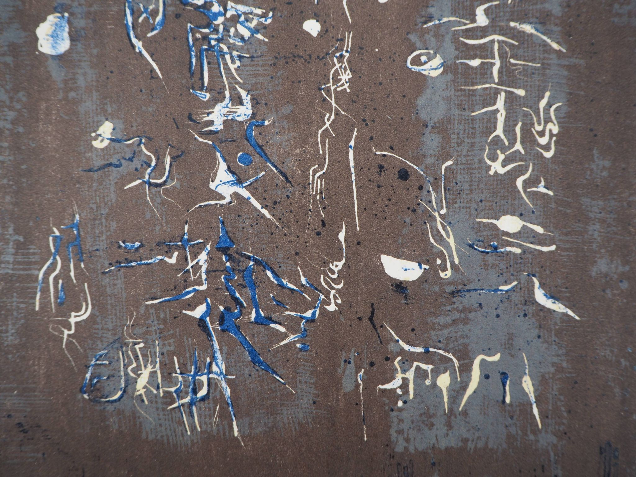 Zao wou-ki: plastic writing - original lithograph