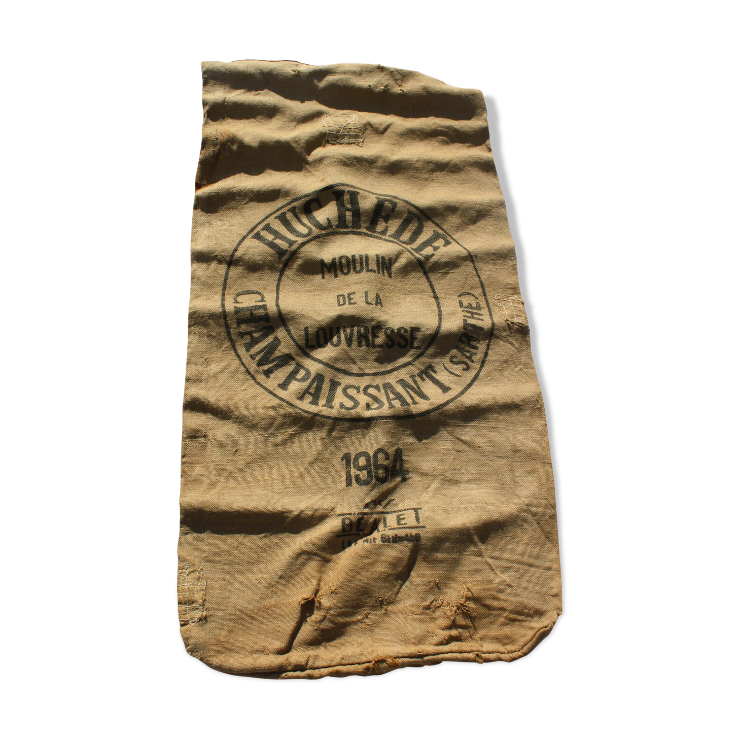 Old jute mill bag Sarthe
