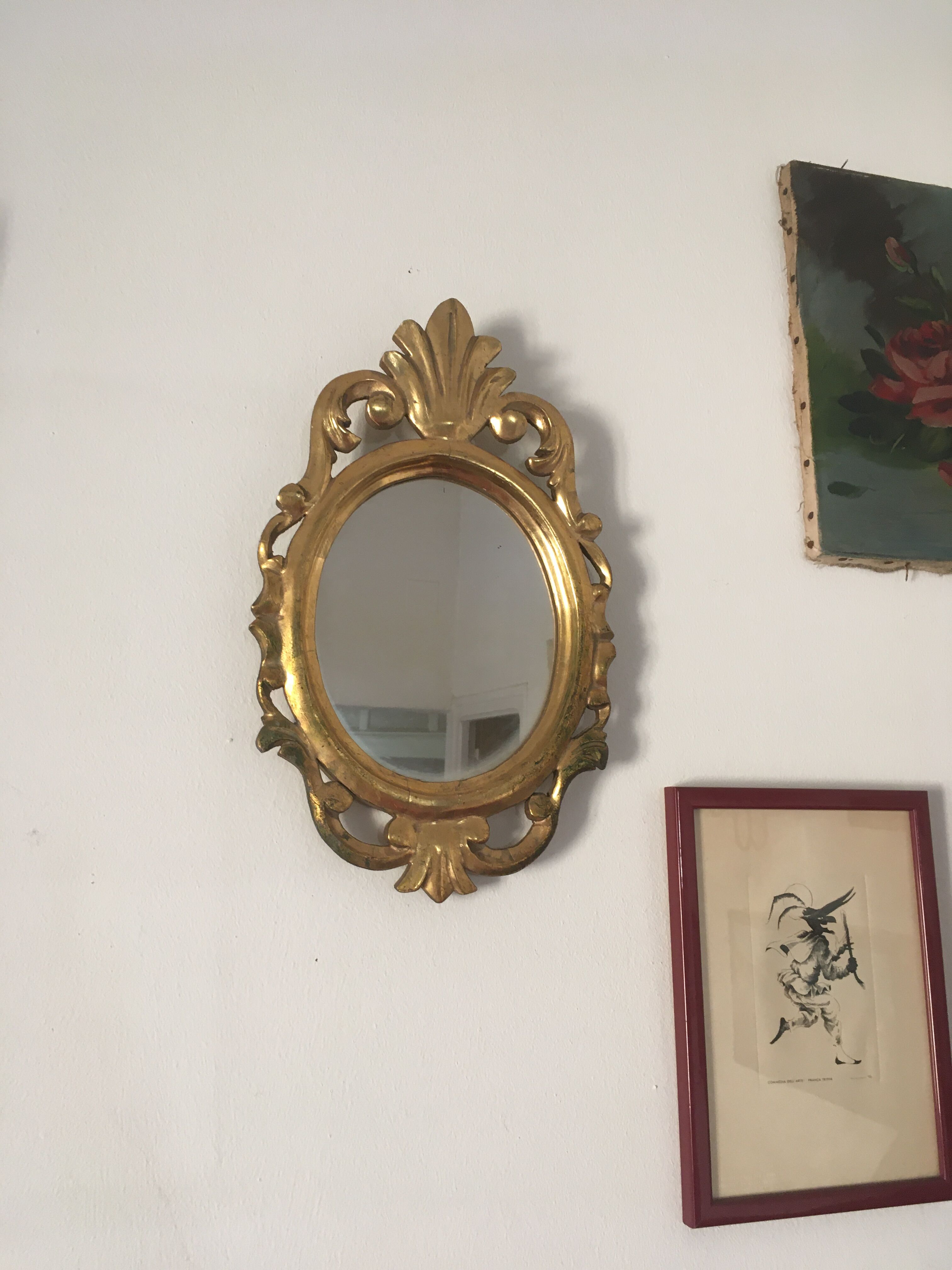 Baroque mirror gilded wood.