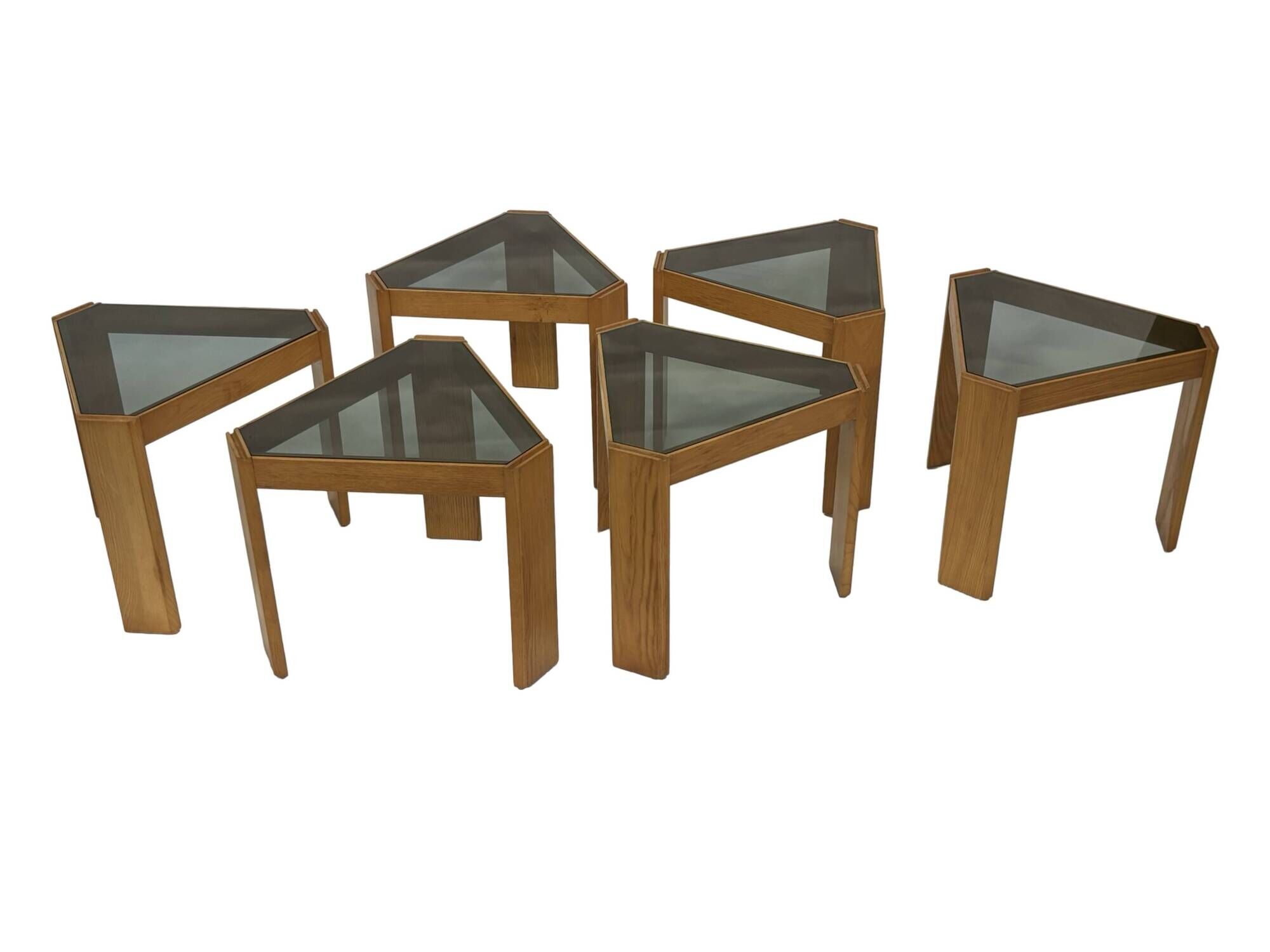 Vintage Set of 6 side tables nesting tables by Porada Arredi, 1970s