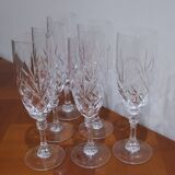 Very Pretty Box of 6 Deauville Flutes in JG Durand Crystal