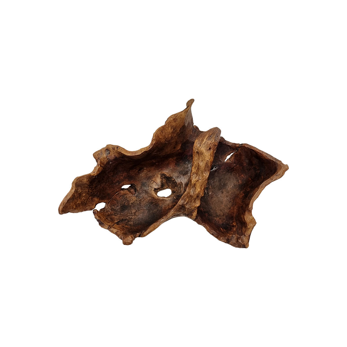 Vintage Olive Wood Bowl With Handle, 1970/80s