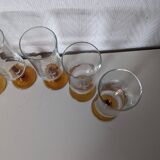 set of 6 yellow-footed champagne flutes