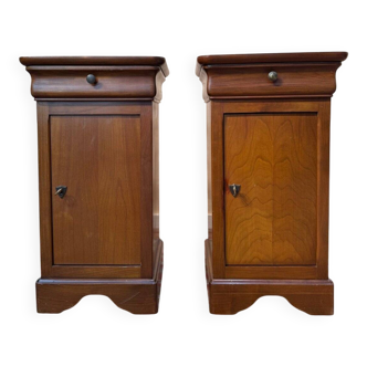 Pair of bedside tables in Louis Philippe style, 20th century - Solid wood