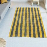 Vintage Stripe Wool Kilim Rug
