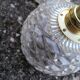 Lot de 4 suspensions globe en verre moulé vintage