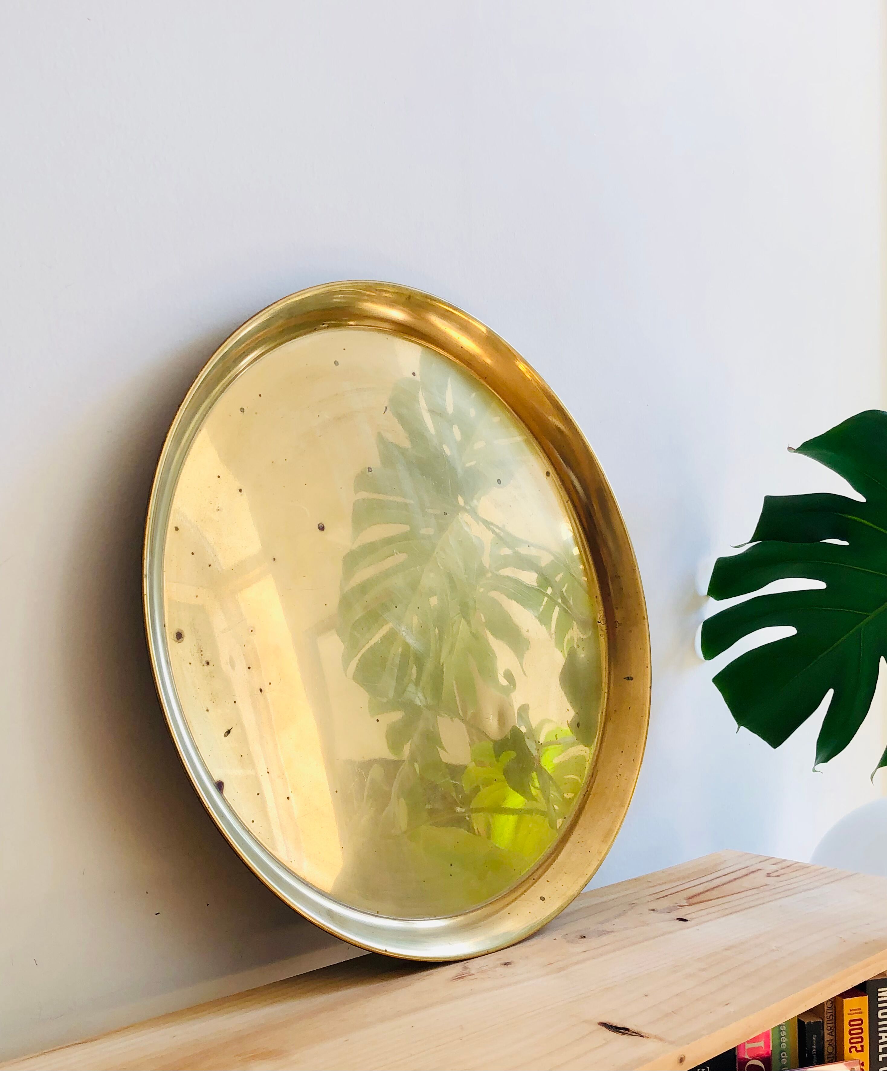 Vintage brass tray D57cm