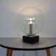 Large glass globe and marble table lamp from Erco, 1960s.
