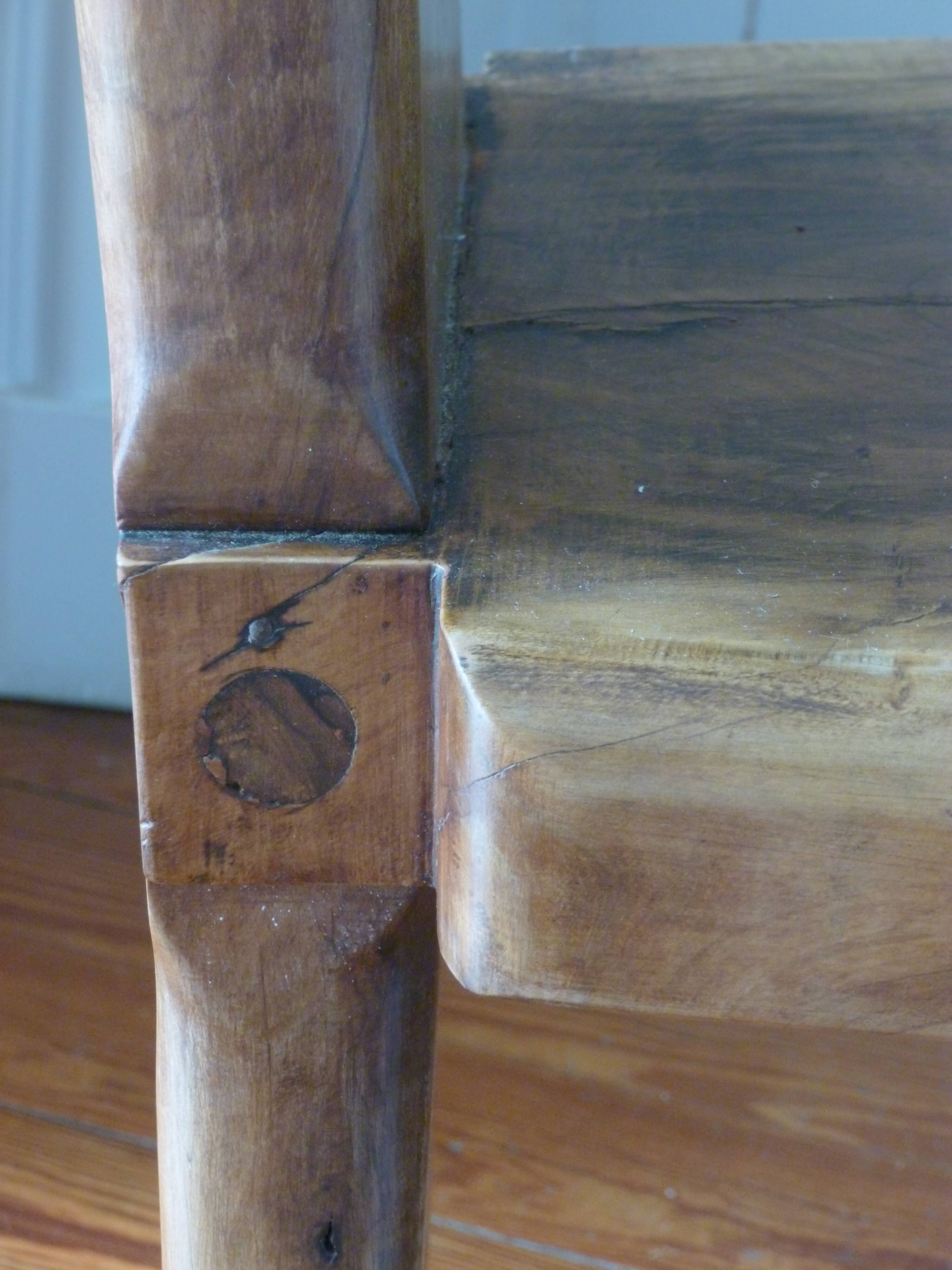 Maison Dubosq, an olive chair, 70s