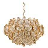 Gilt brass chandelier, design by Palwa, Germany, 1970s