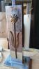 Chrome and bronze metal lamp, circa 1970