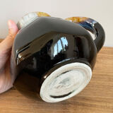 Jug French in fat lava with handle, Form 172, vintage Vallauris with Drip Glaze