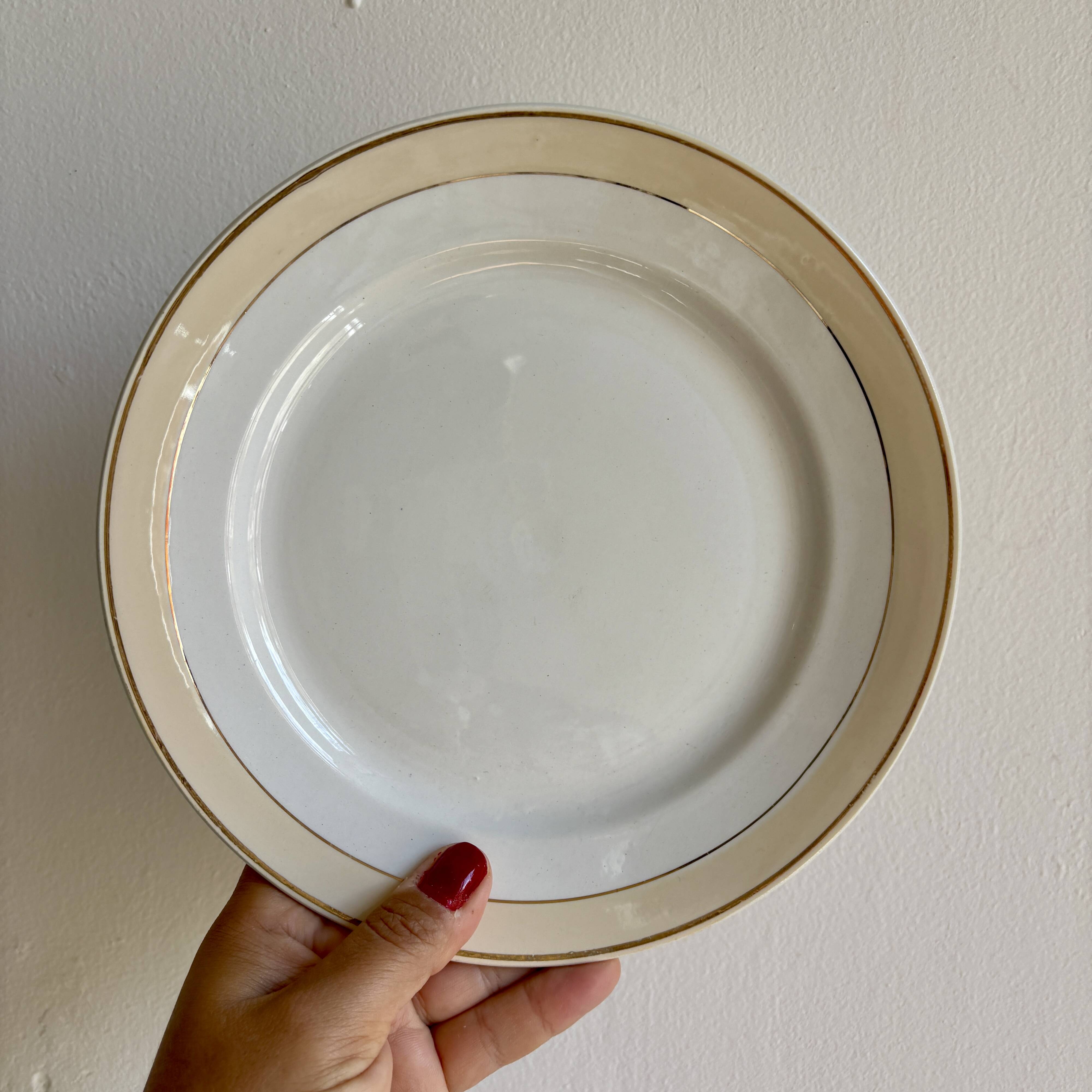 Set of 10 antique dessert plates - Auteuil from Lunéville