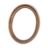 Old oval frame carved wood