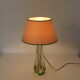 1950s glass table lamp by Kristalunie Maastricht, Netherlands