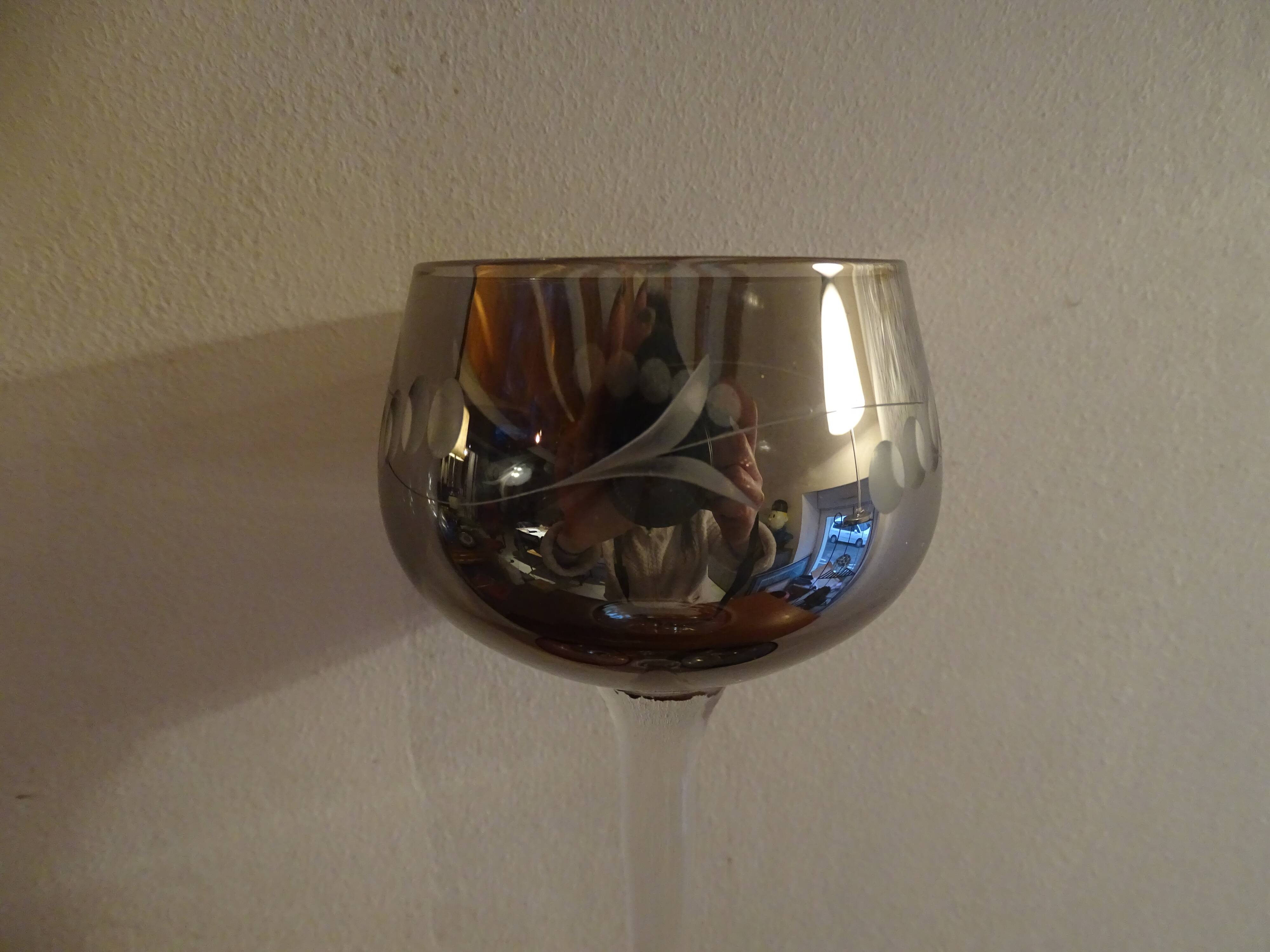 6 colored semi-crystal wine glasses Vannes le Châtel in a box