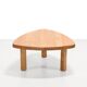Table d'appoint triangulaire vintage en chêne