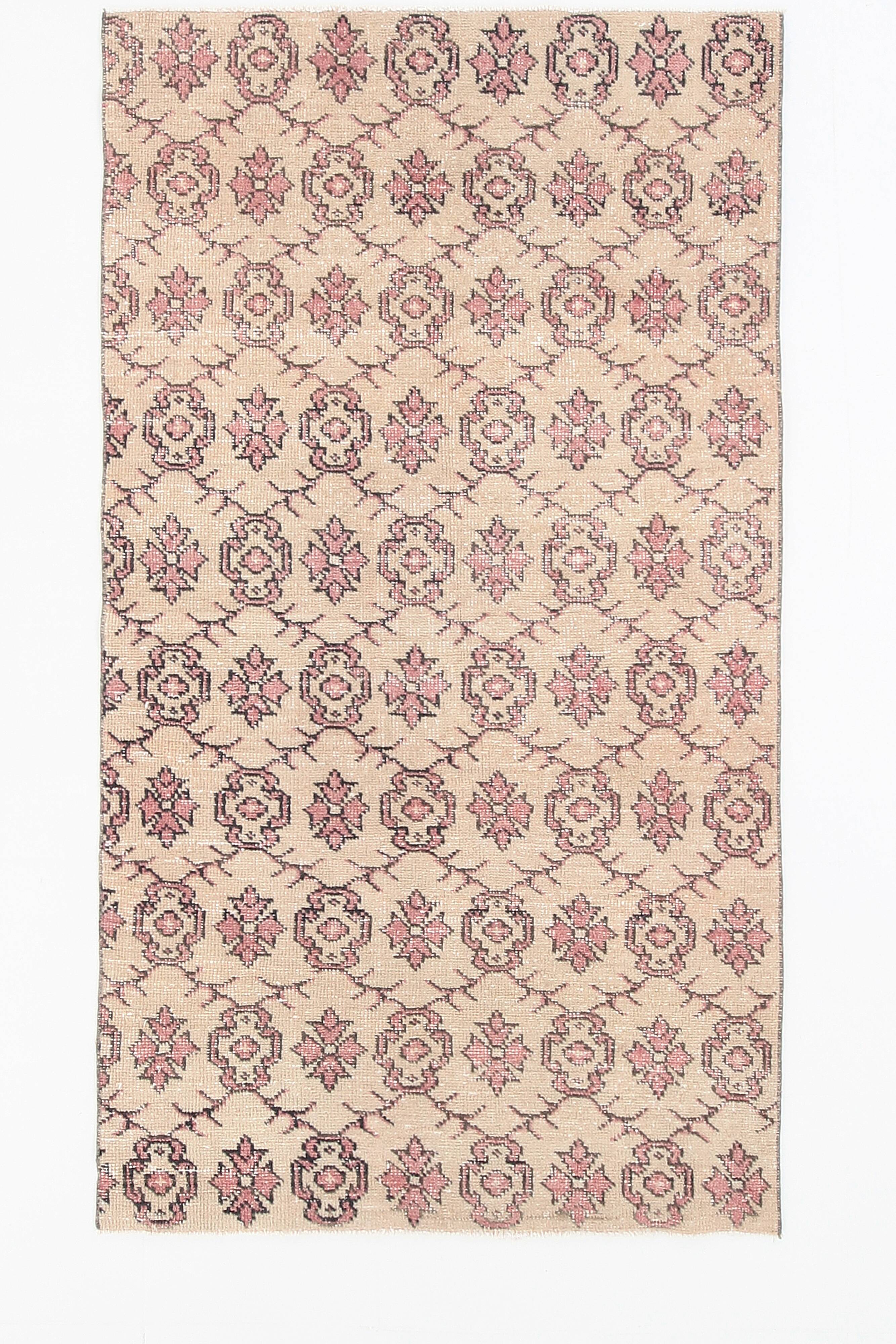 4x7 Rug For Living Room Soft Pastel Vintage Rug, 117x213Cm SK 3456