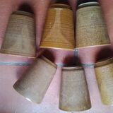 Vintage Digoin stoneware glasses and carafe set