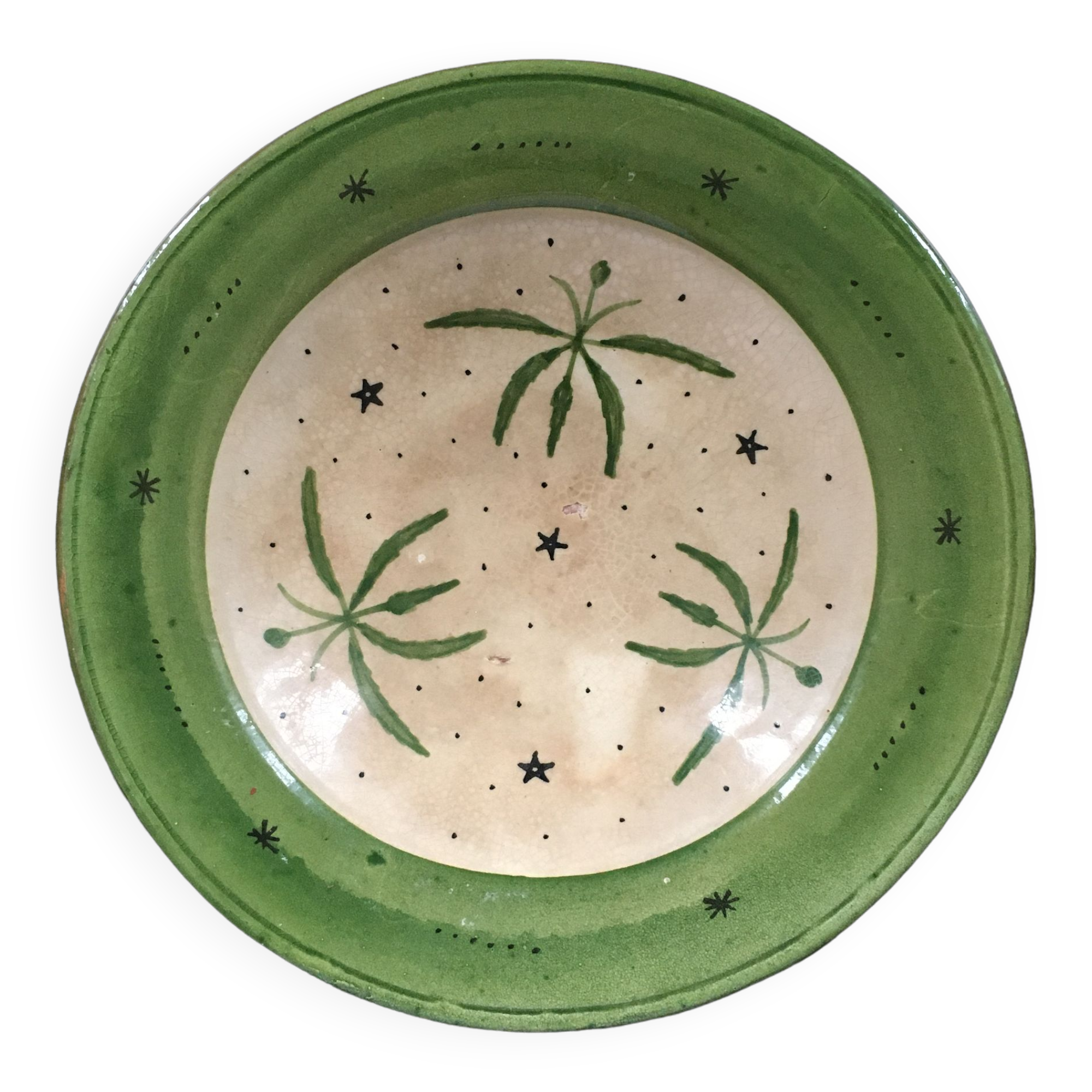 Plat creux oriental décor floral