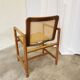 Vintage Wooden Cane Armchair by Branko Ursic: Mid-Century Lounge Chair