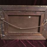 Antique oil painting, french barbizon school, wooden frame