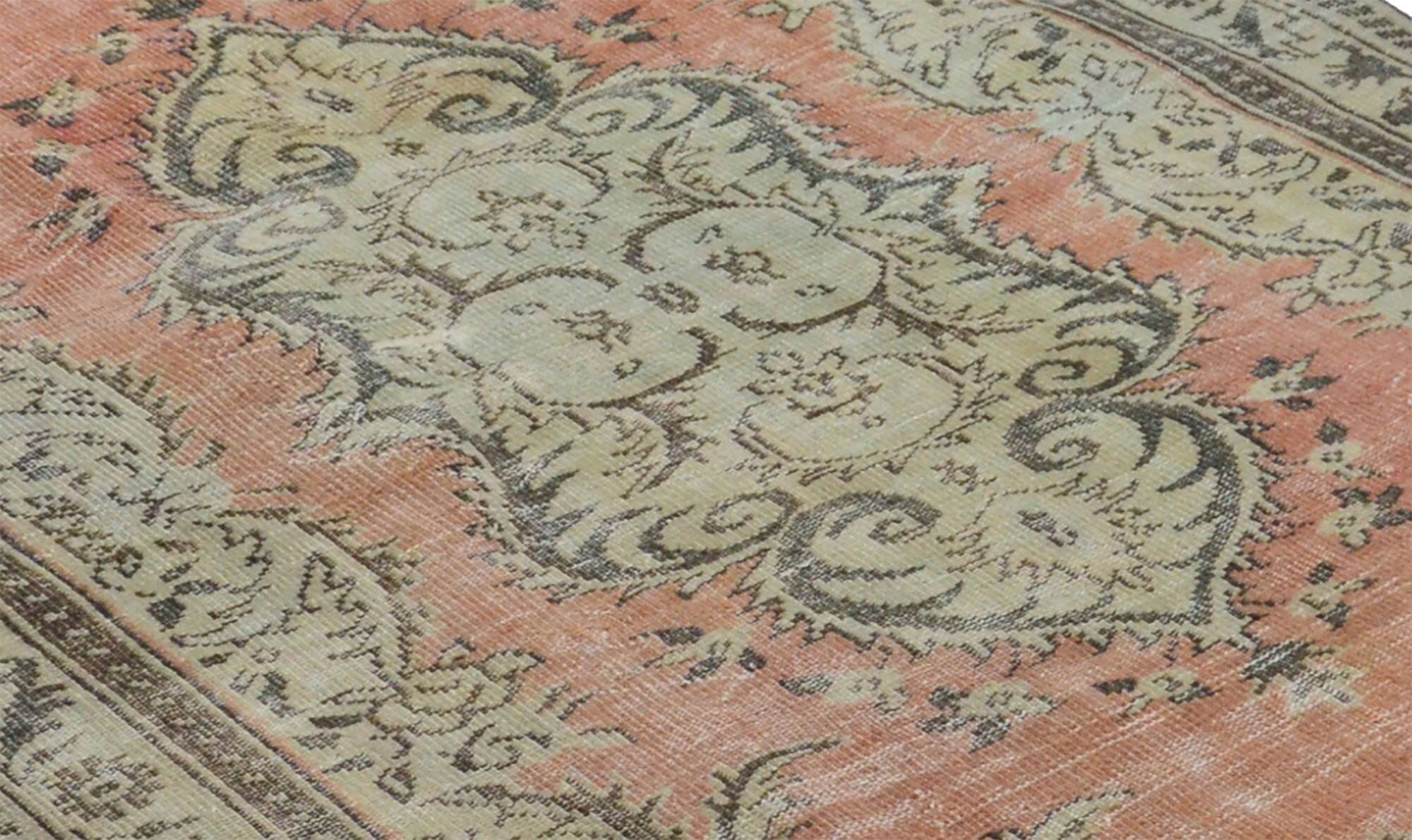 Turkish Anatolian Handmade Vintage Rug 274 cm x 180 cm