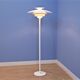 Lampadaire danois en blanc avec accent orange par Jeka Metaltryk, 1970s