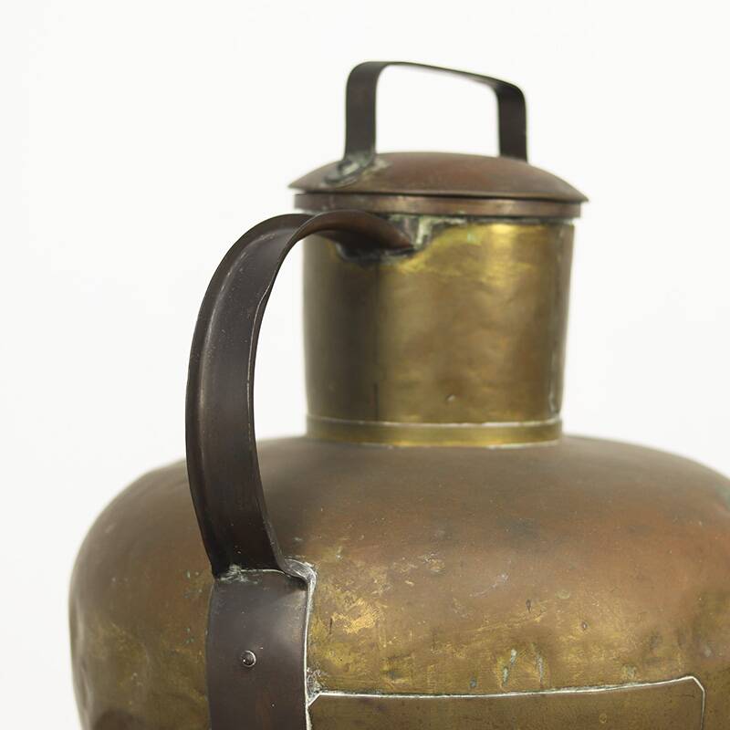 Cruche à lait en cuivre antique du début du 19e siècle