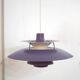 Danish Pendant Lamp PH5 by Louis Poulsen in purple color