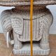 Side table, vintage rattan elephant, 70s