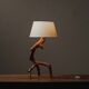 Brutalist lamp in olive wood, Provence, 1970s