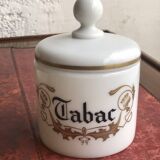 Opaline tobacco pot with gold decoration