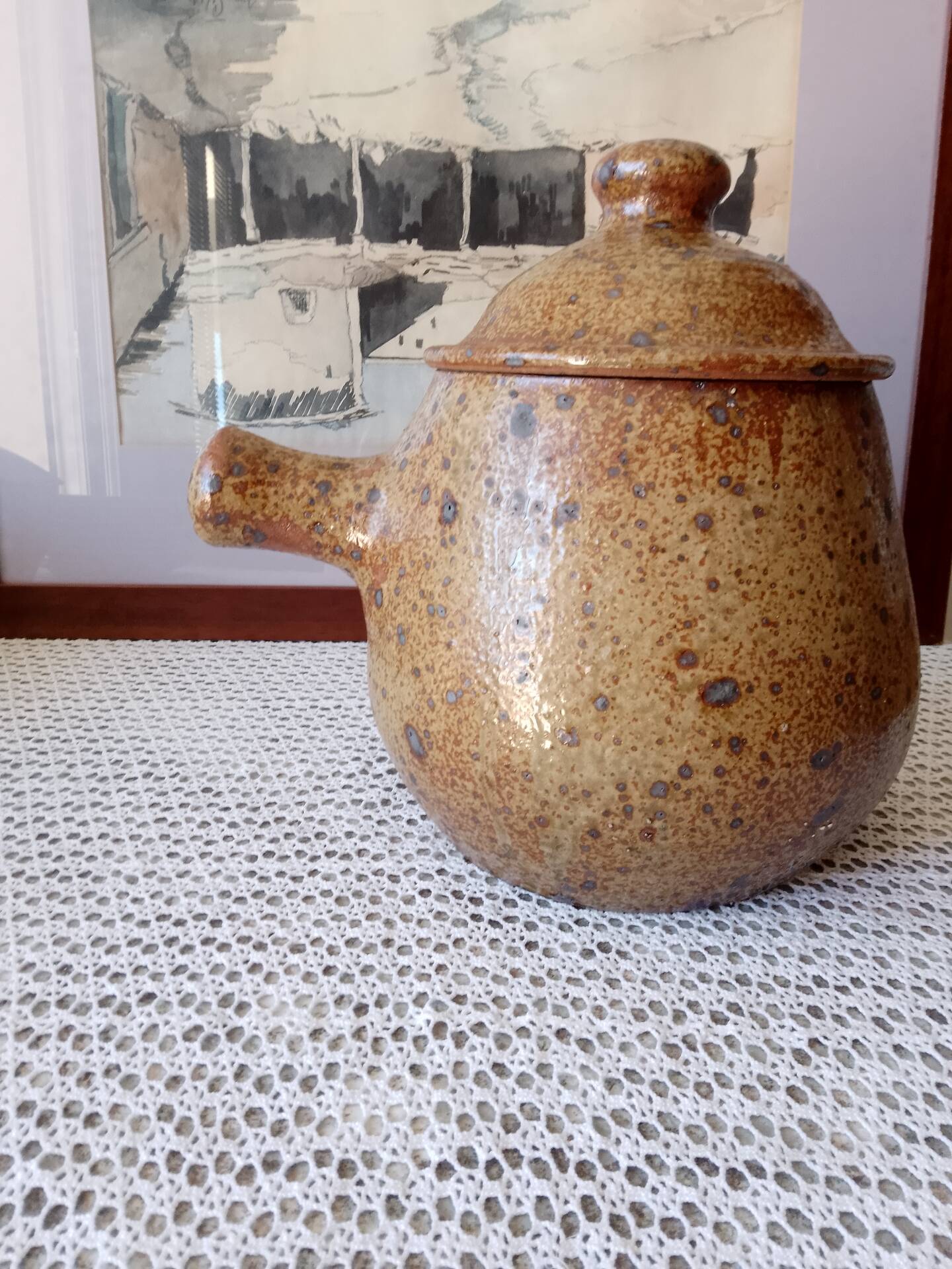 Vintage soup service in pyrite stoneware
