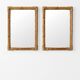 Pair of vintage bamboo and rattan mirrors