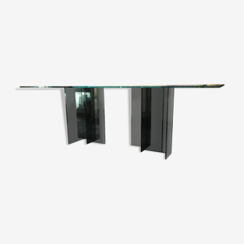 Table de repas en verre Roche Bobois modèle Diapo