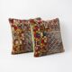 Set of 2 vintage kilim cushion covers 43x46 cm