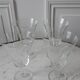 Set of 4 crystal wine glasses engraved 50-60s