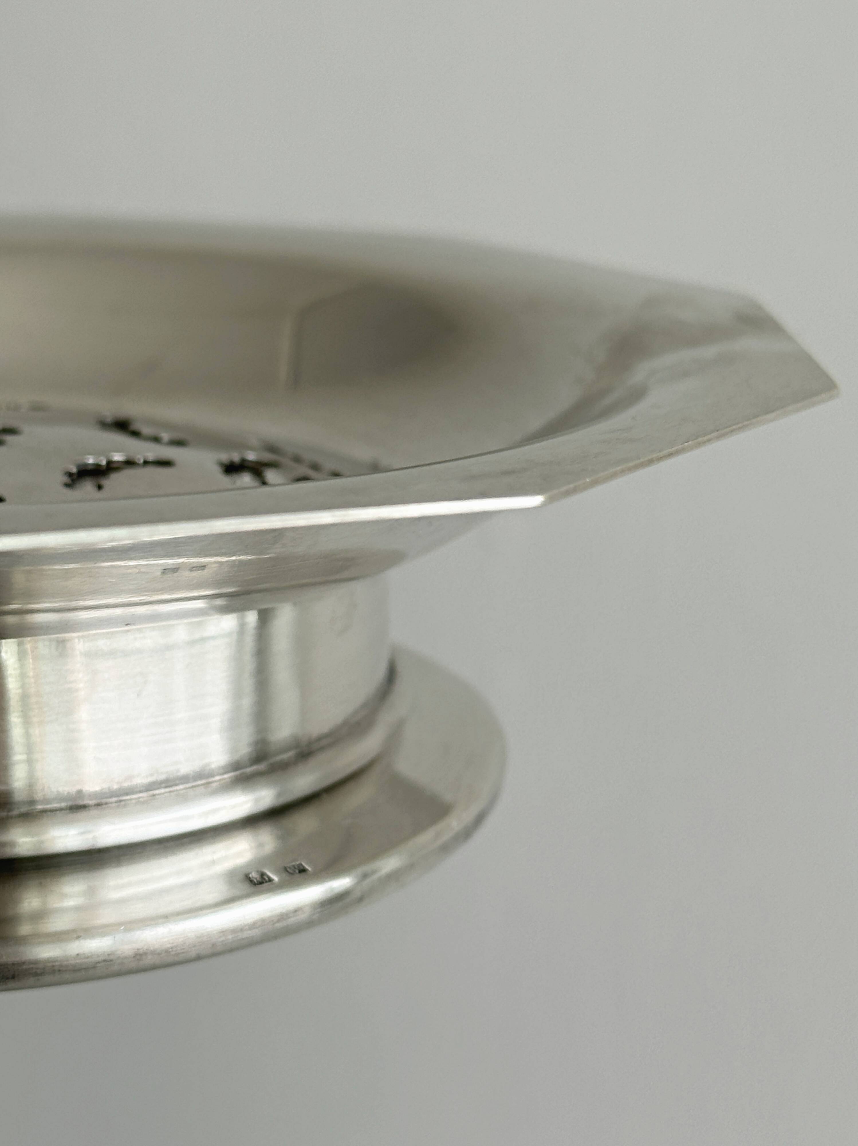 Silver-plated metal butter dish Coquillor