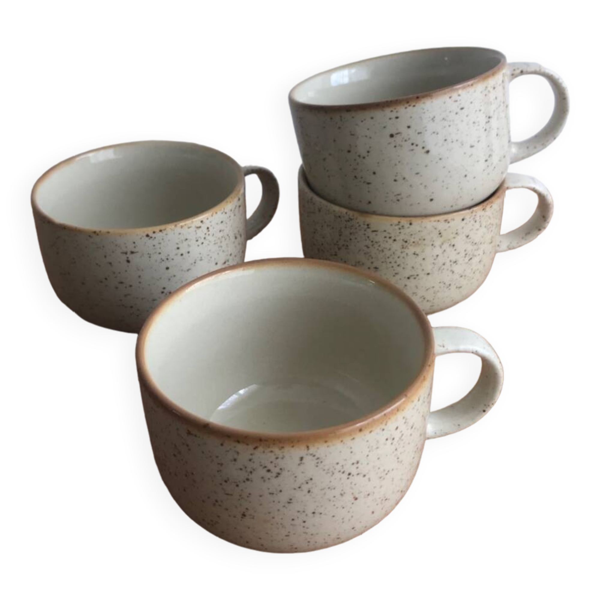 Set of 4 vintage stoneware mugs