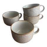 Set of 4 vintage stoneware mugs