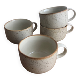 Set of 4 vintage stoneware mugs