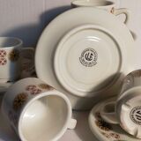 Five vintage Chauvigny porcelain espresso cups